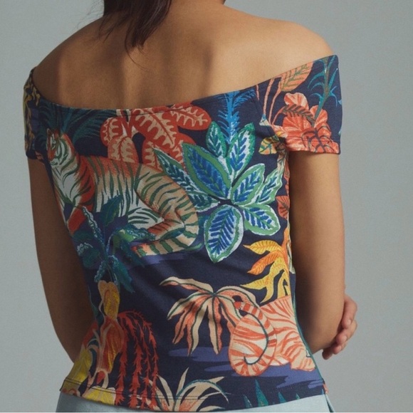 Maeve Tropical Print Women's Top - Picture 3 of 8